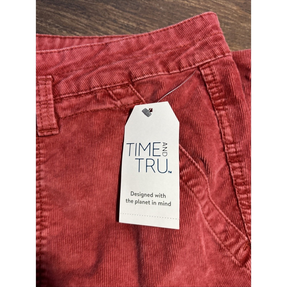 Time And Tru Women's Size 20 Red Corduroy Pants NWT - Picture 7 of 11
